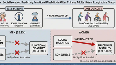 Social isolation, loneliness and functional disability in Chinese older women and men: a longitudinal study featured image
